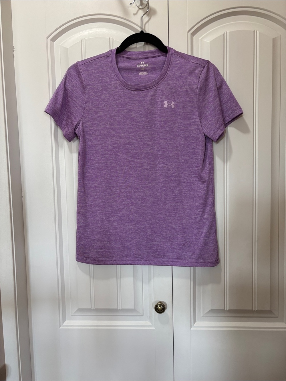 Under Armour Women's Heather Purple Short Sleeve Performance Tee